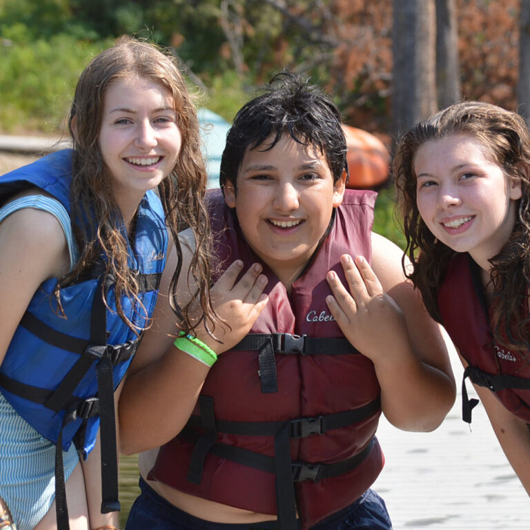 Three teens at Y Camp